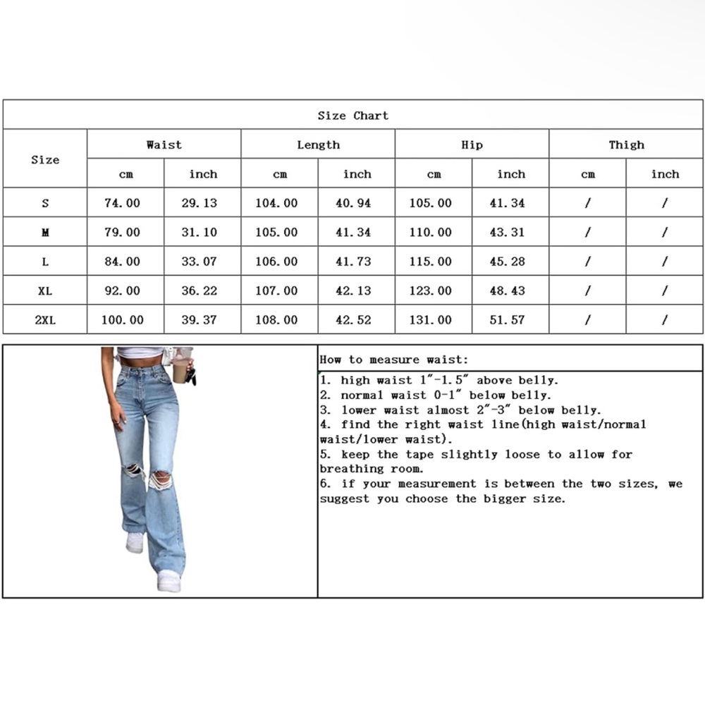 Womens Retro High Waisted Bell Bottom Bootcut Jeans